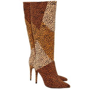 Steal My Heart Heeled Boot in Cheetah Size 8.5